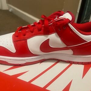 Nike Men's Red and White Sneakers